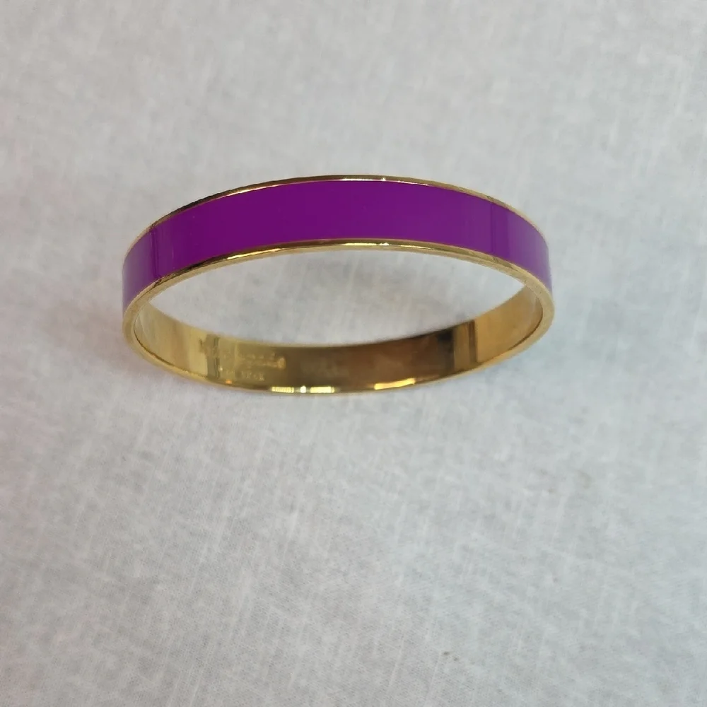 kate spade purple enamel gold-tone bangle bracelet - Picture 4 of 4